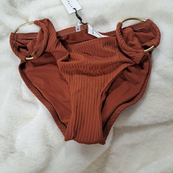 NWT Vitamin A Bikini Bottom In Chai Brown - Picture 1 of 5
